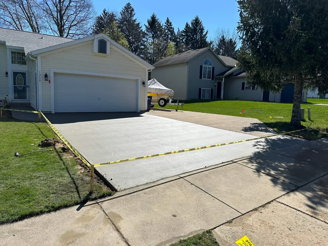 Concrete driveway and slab work